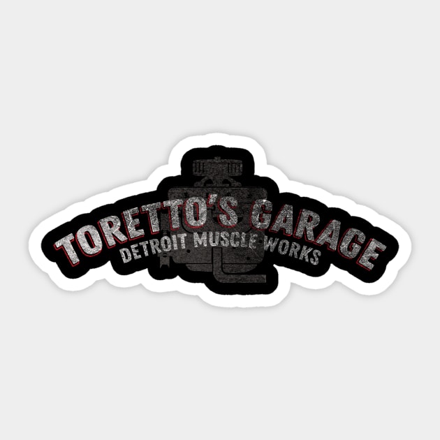 Toretto's Garage Sticker by winstongambro